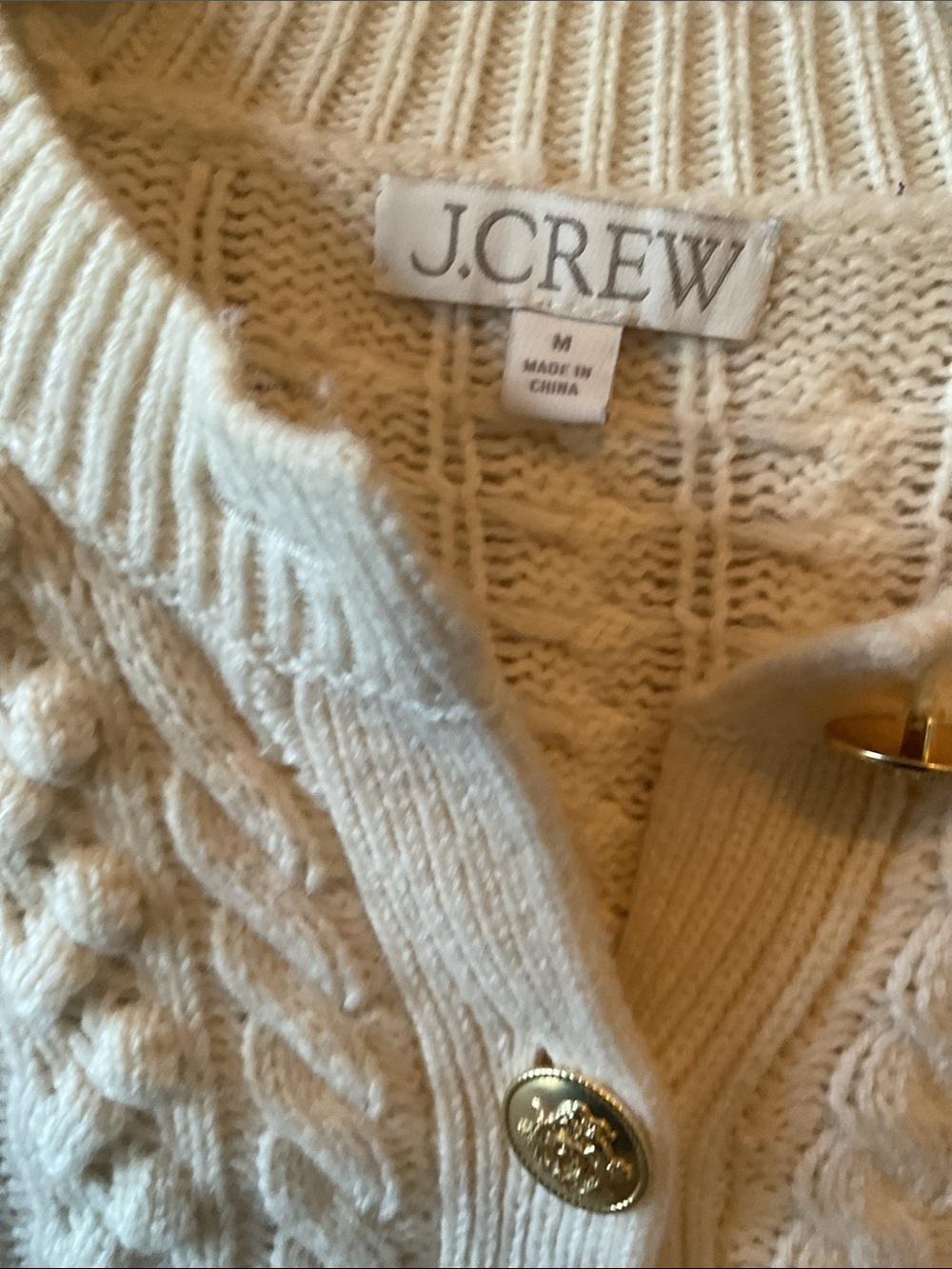 Cable-knit cardigan sweater - Picture 3 of 10